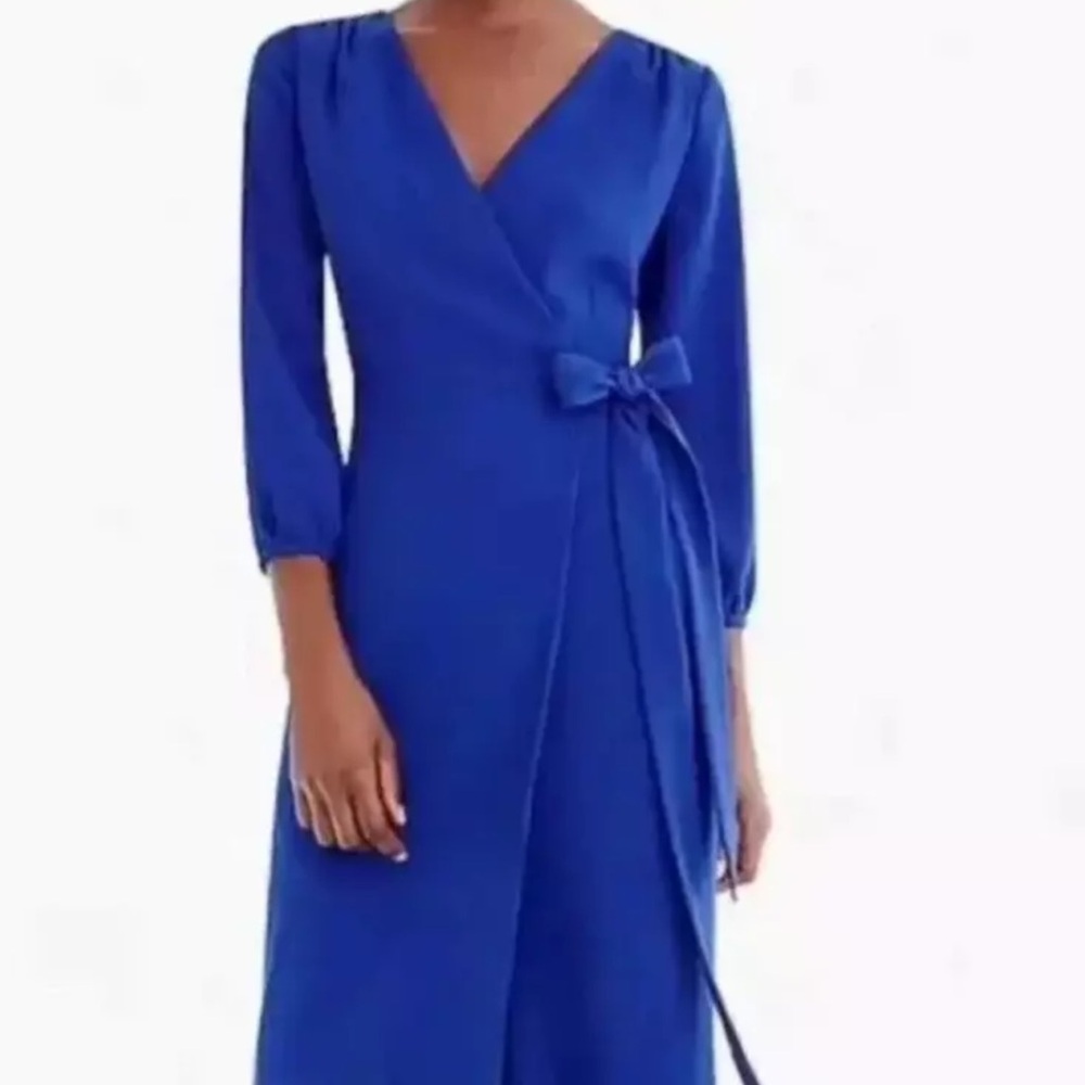 J Crew Crepe Black Wrap dress 2